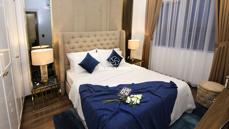 Nhà mẫu căn hộ Hưng Thịnh tại Dĩ An, Bình Dương phòng khách