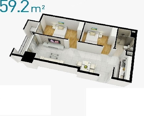 Bán căn hộ Charm Plaza tại ngã tư 550, Tx Dĩ An, Bình Dương