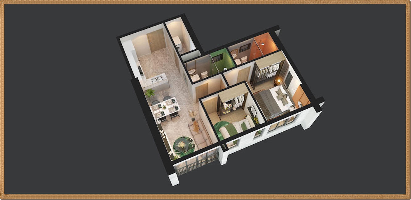 Thiết kế chi tiết căn hộ mẫu tại Citi Grand Quận 2 – Loại căn A